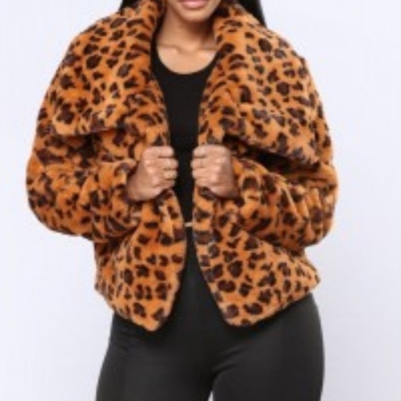 GLAM DOLLZ Leopard Print Coat - Picture 2 of 3